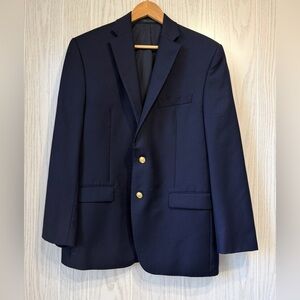 Ralph Lauren Navy Wool Blazer Macy’s Men’s Store Size 40R